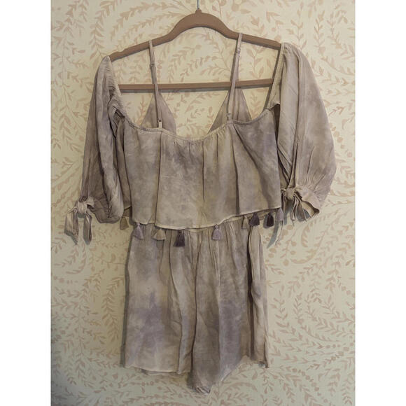 American Eagle Boho Chic Purple Tie-Dye Romper - Picture 6 of 8